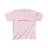 My brain is lacking but my ass is packing - Baby Tee